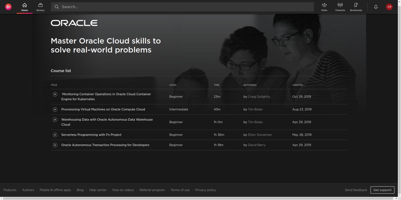 pluralsight oracle clouds free courses pluralsight oracle clouds free courses
